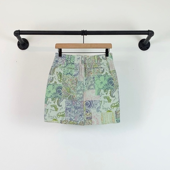 NWT Anthropologie Pilcro Paisley Patchwork Denim Mini Skirt - Picture 6 of 8